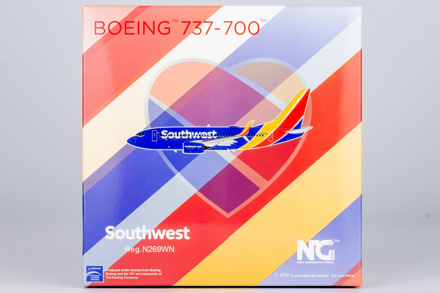 NG Models 1:400 Southwest Airlines 737-700/w N269WN Heart livery (scimitar winglets) NG 77041