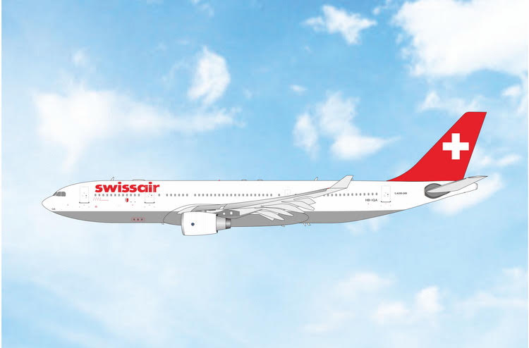Pre-Order Phoenix Models 1:400 Swissair Airbus A330-200 HB-IQA 12135