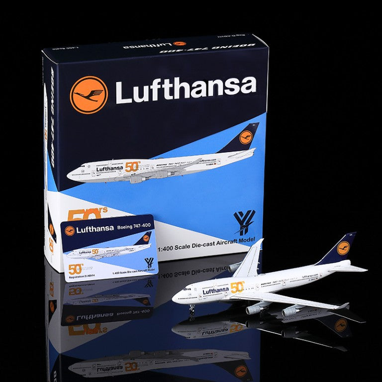 YY Wings 1:400 Lufthansa Boeing 747-400 D-ABVH "50 Years, Boeing and Lufthansa"