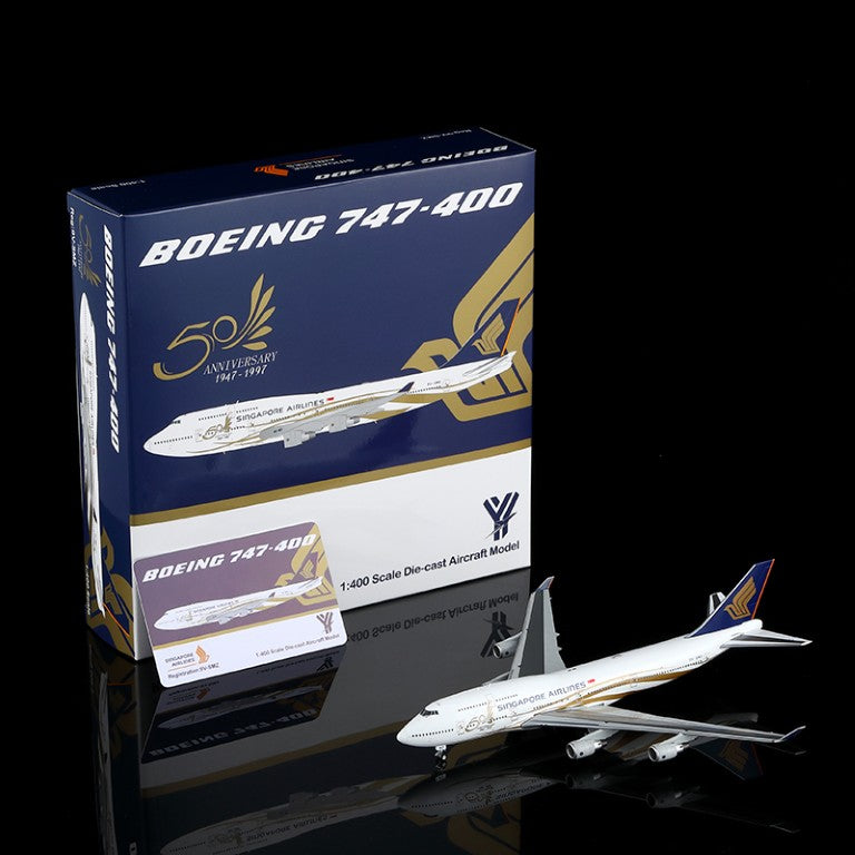 YY Wings 1:400 Singapore Airlines Boeing 747-400 9V-SMZ "50th Anniversary"