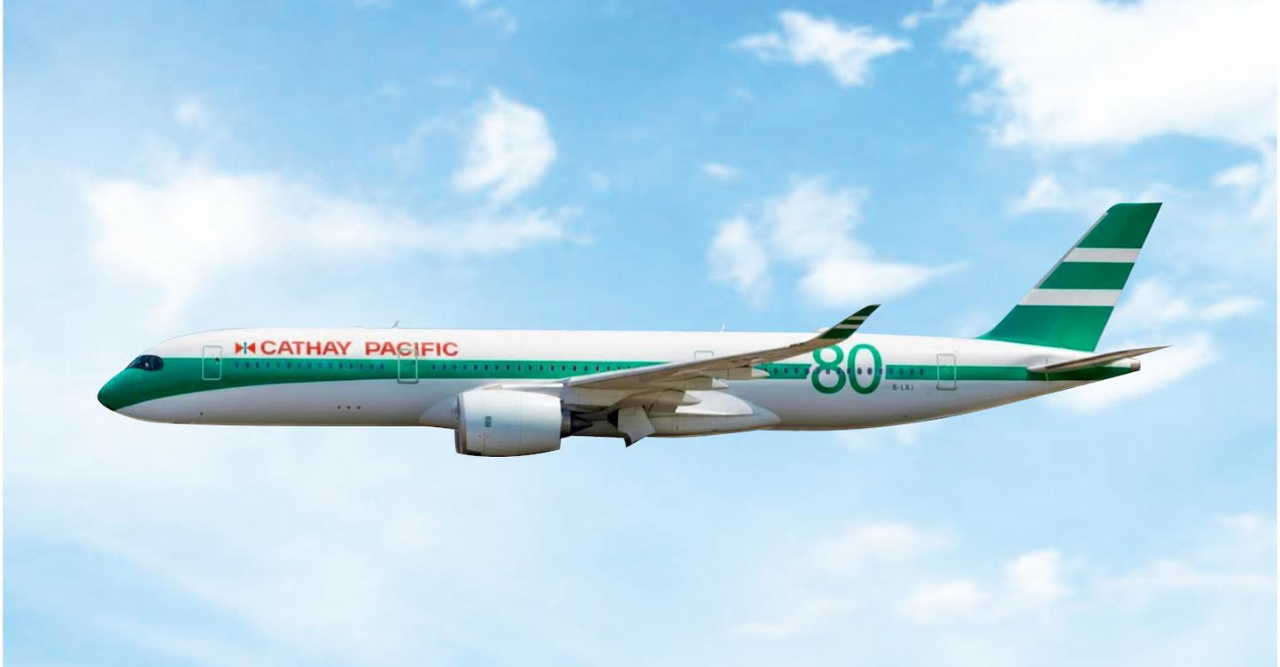 Pre-Order Phoenix Models 1:400 Cathay Pacific Airbus A350-900 B-LRJ "80 Years" 04682