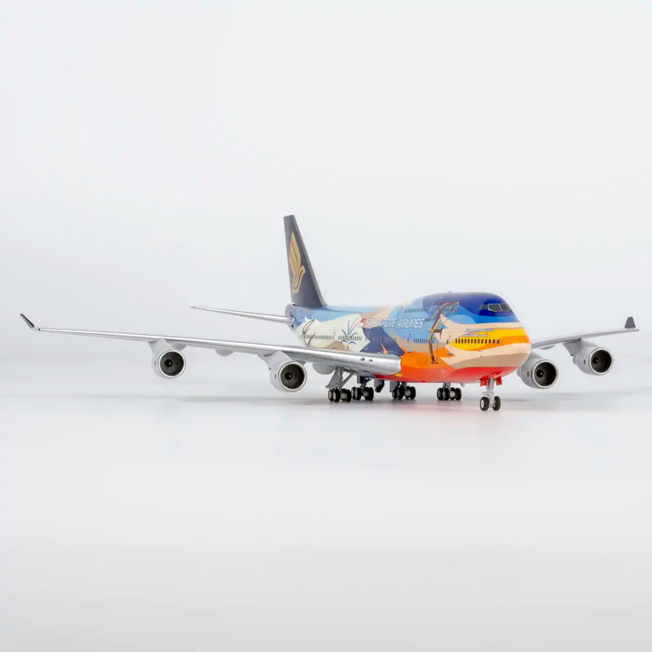 NG Models 1:400 Singapore Airlines Boeing 747-400 9V-SPL "Tropical" 04011