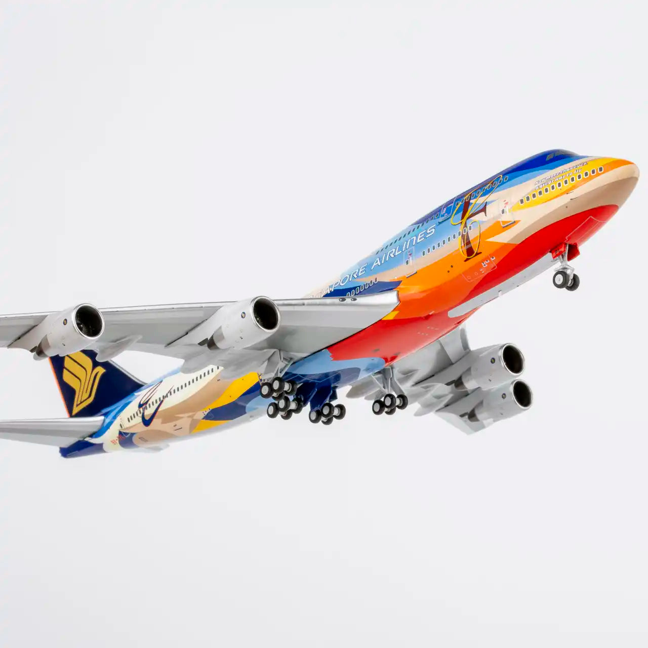 NG Models 1:400 Singapore Airlines Boeing 747-400 9V-SPL "Tropical" 04011