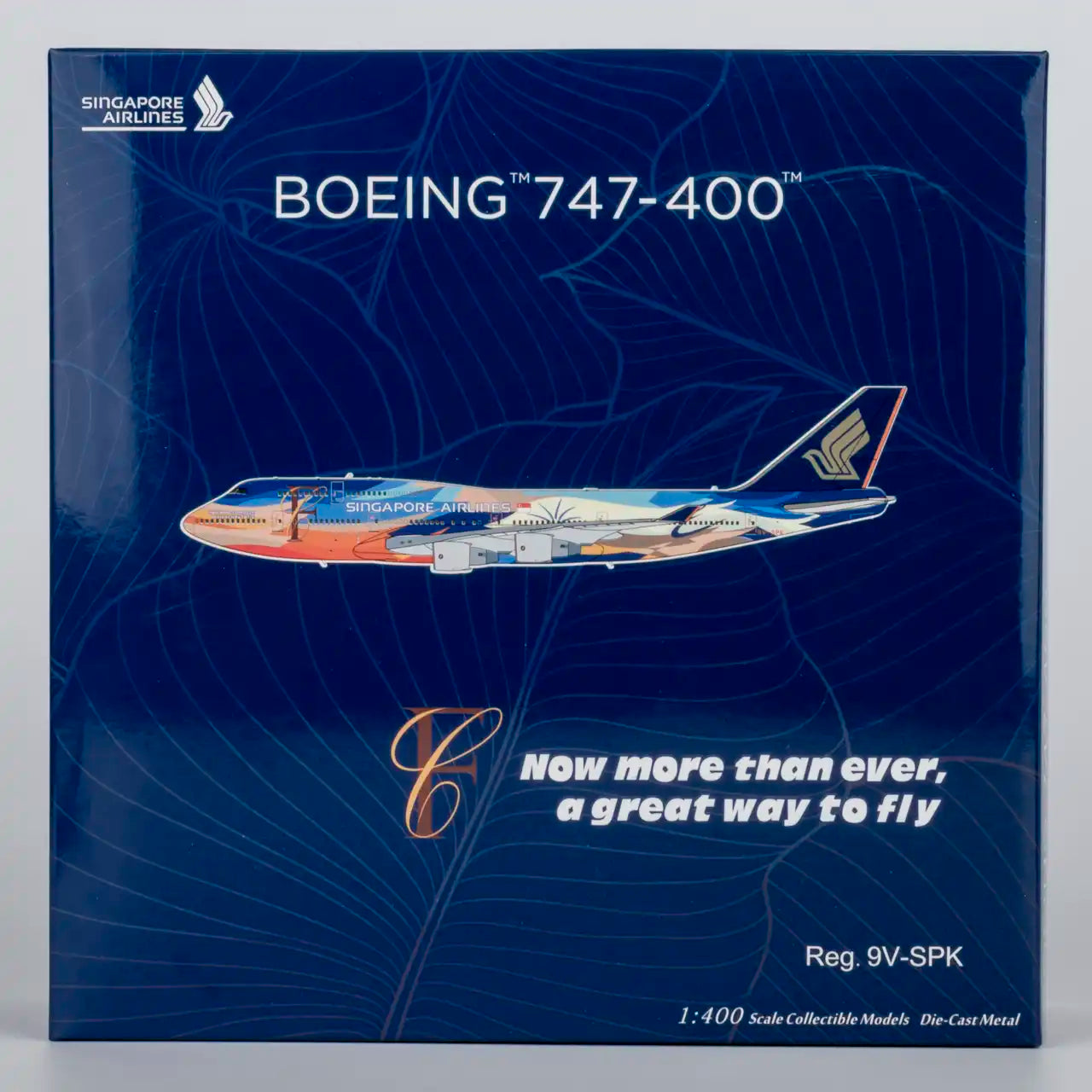 NG Models 1:400 Singapore Airlines Boeing 747-400 9V-SPK "Tropical" 04012