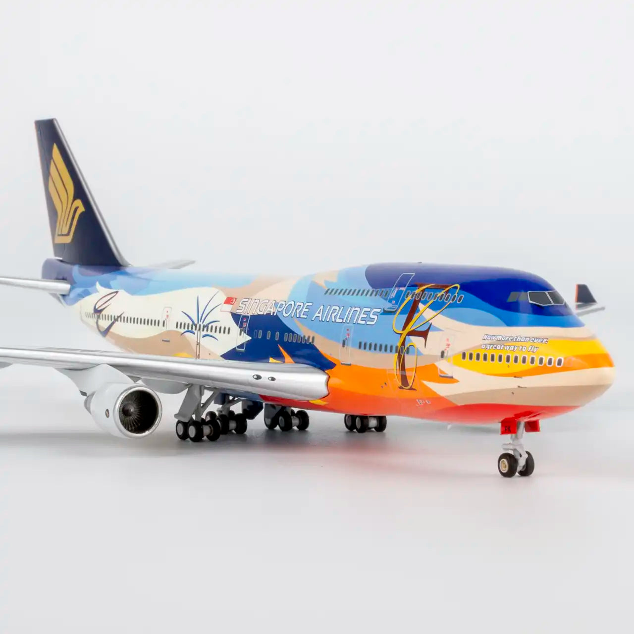 NG Models 1:400 Singapore Airlines Boeing 747-400 9V-SPK "Tropical" 04012