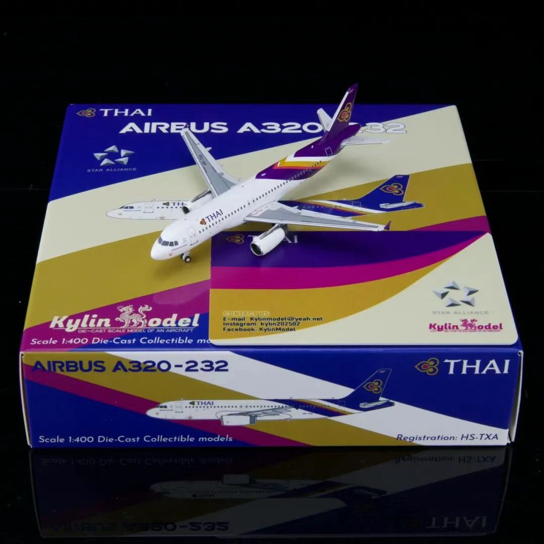 Kylin Models 1:400 Thai Airways Airbus A320 HS-TXA K322THA01