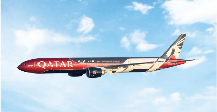 Pre-Order Phoenix Models 1:400 Qatar Airways Boeing 777-300ER A7-BEG "Formula 1" 04681