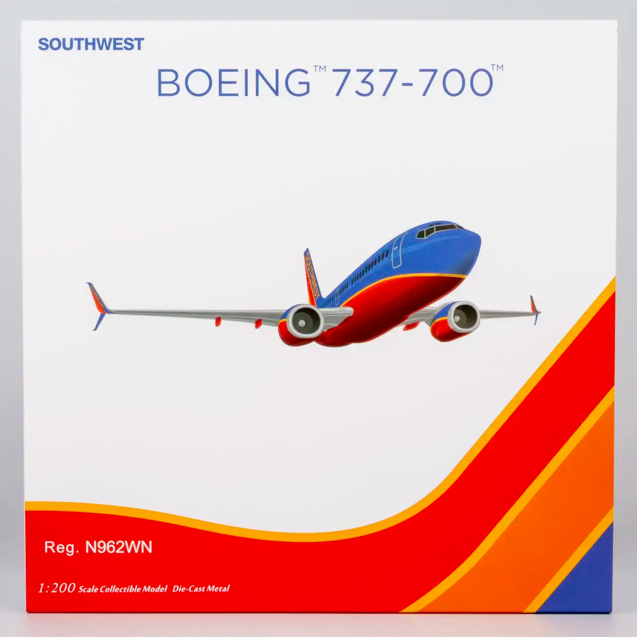 NG Models 1:200 Southwest Airlines Boeing 737-700 N962WN "Canyon Blue" 05037