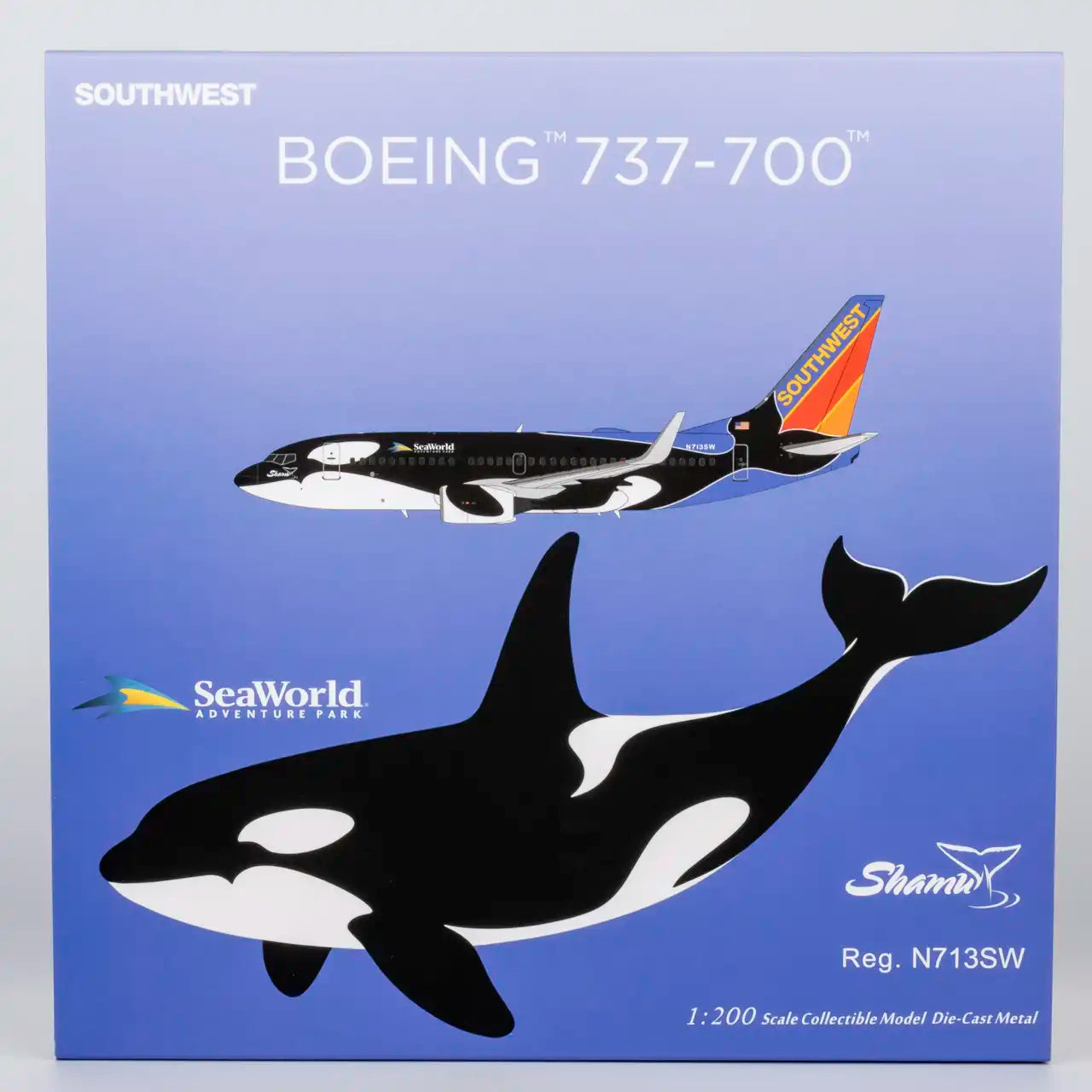 NG Models 1:200 Southwest Airlines Boeing 737-700 N713SW "Shamu" 05038