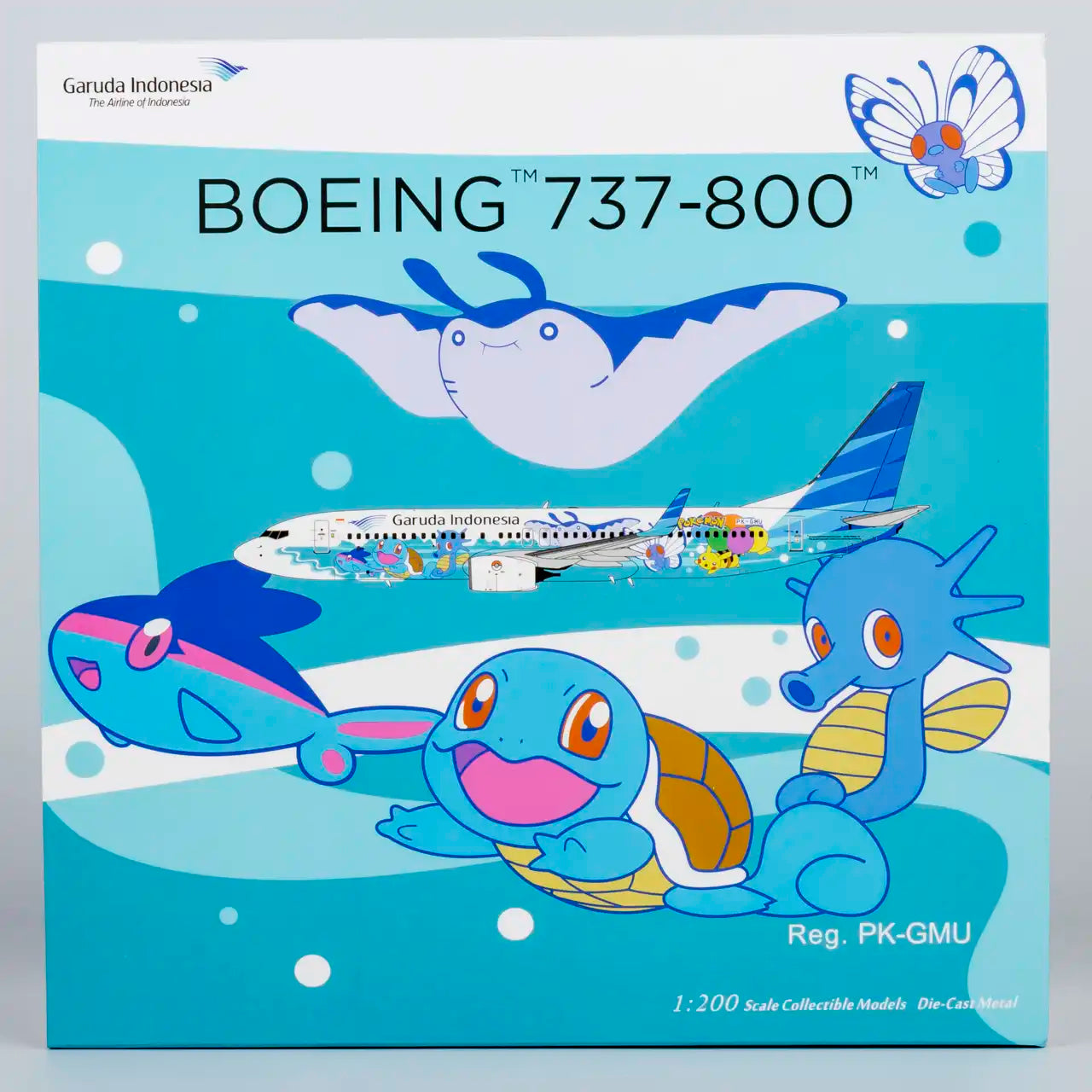 NG Models 1:200 Garuda Indonesia Boeing 737-800 PK-GMU "Pikachu Jet" 08012