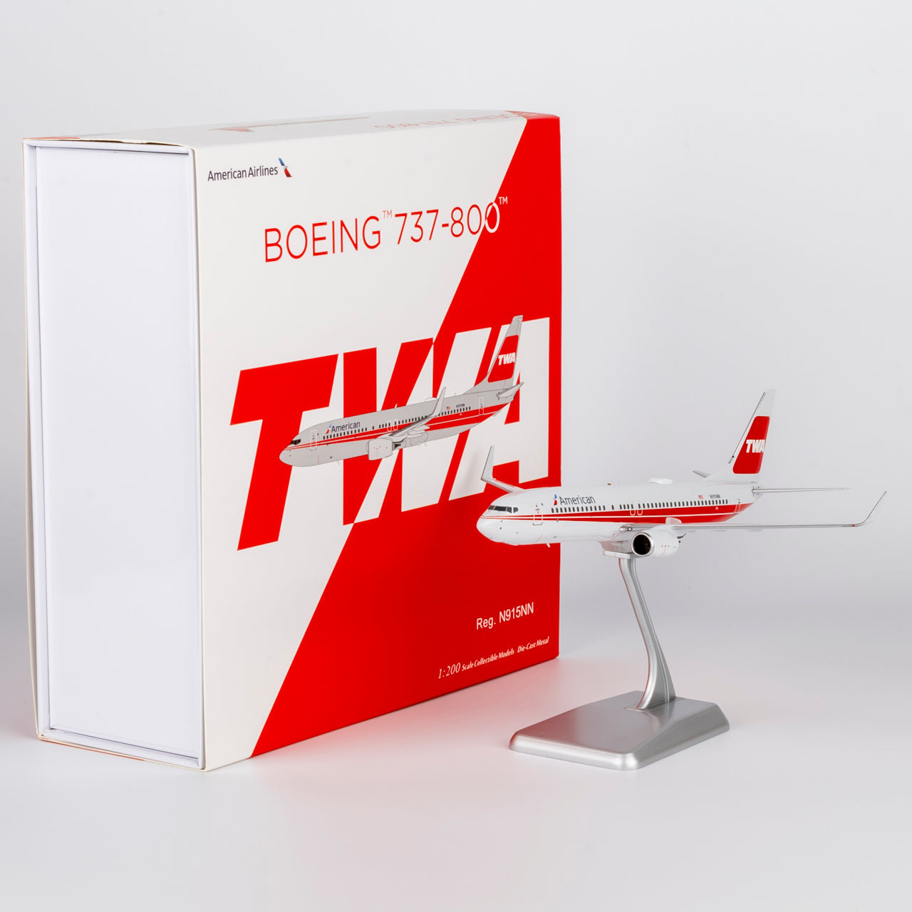 NG Models 1:200 American Airlines Boeing 737-800 "TWA retro" N915NN NG 08053