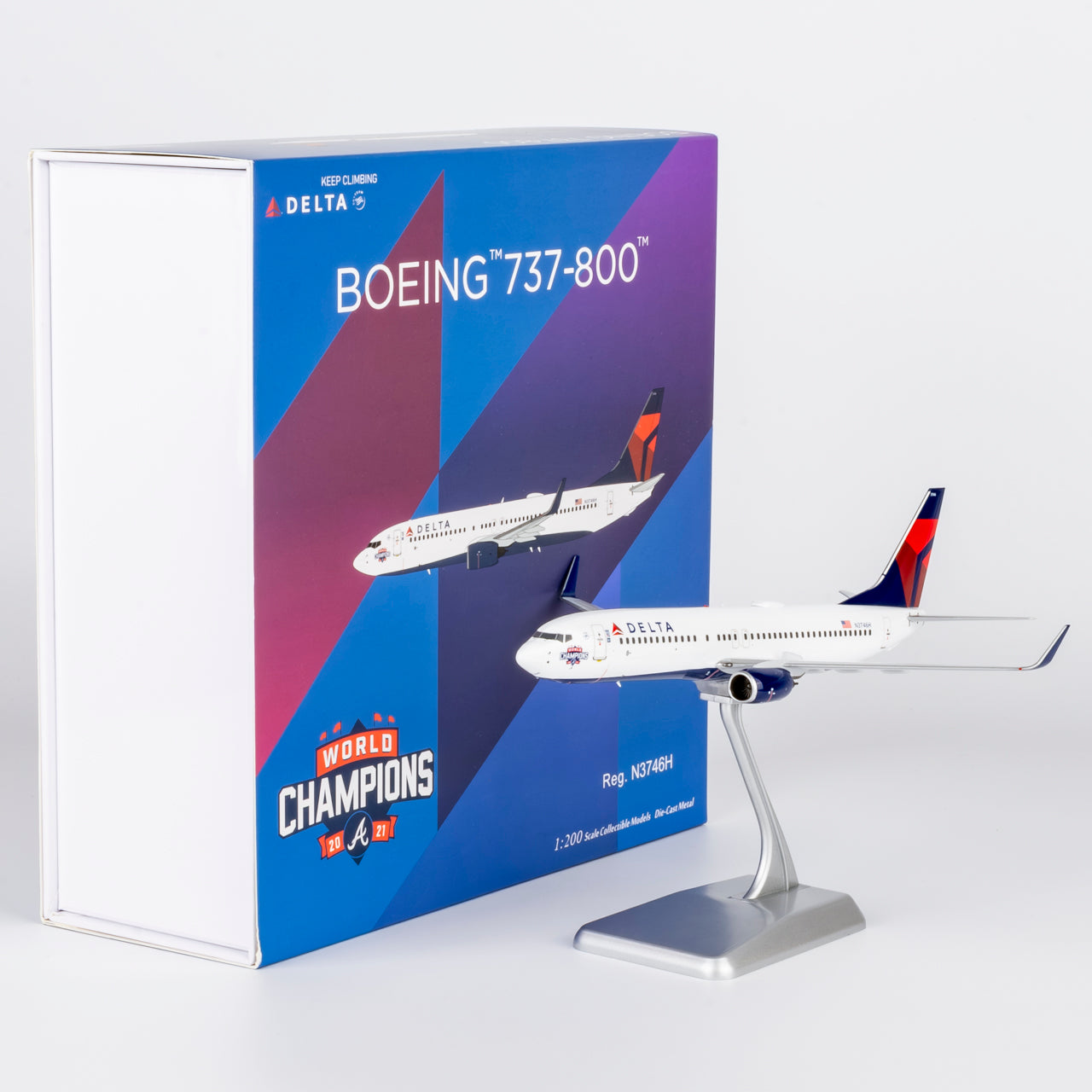 NG Models Delta Air Lines Boeing 737-800 "Atlanta Braves" N3746H NG 08062