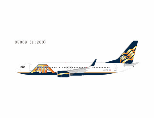 Pre-Order NG Models 1:200 ATA Airlines Boeing 737-800 N333TZ 08069