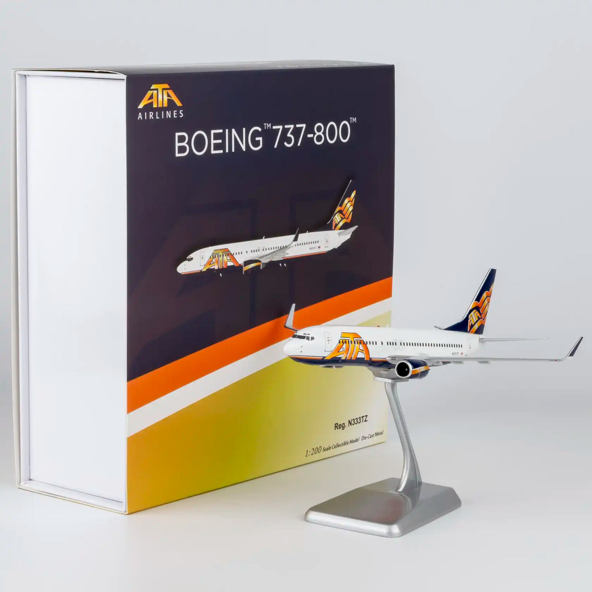 NG Models 1:200 ATA Airlines Boeing 737-800 N333TZ 08069