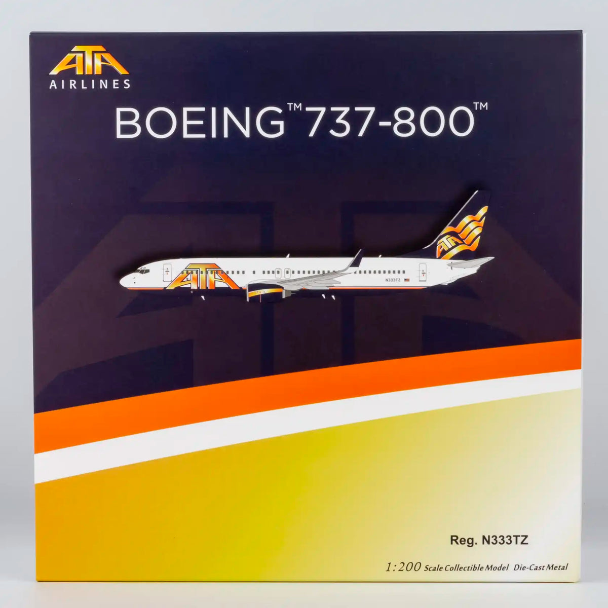 NG Models 1:200 ATA Airlines Boeing 737-800 N333TZ 08069