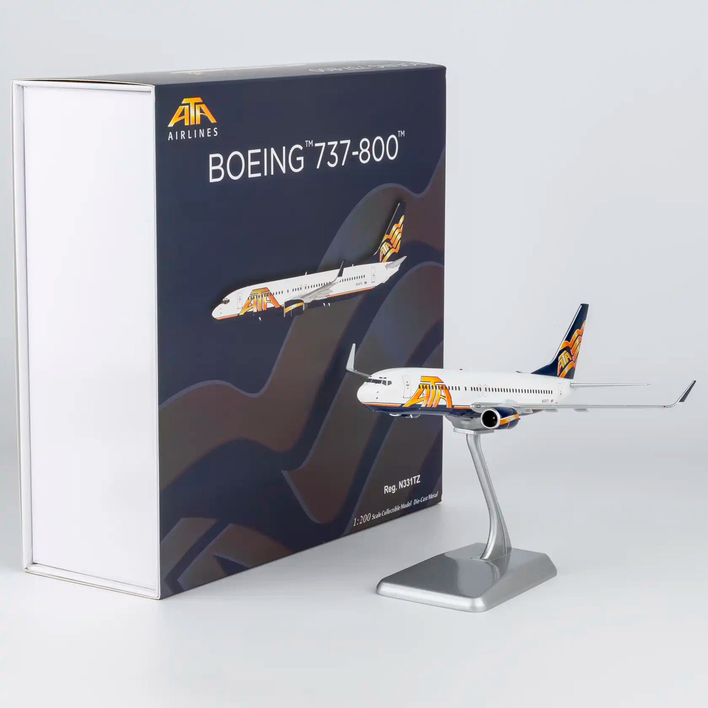 NG Models 1:200 ATA Airlines Boeing 737-800 N331TZ 08070