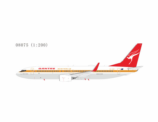 Pre-Order NG Models 1:200 Qantas Airways Boeing 737-800 VH-XZP "Ochre Retro" 08075