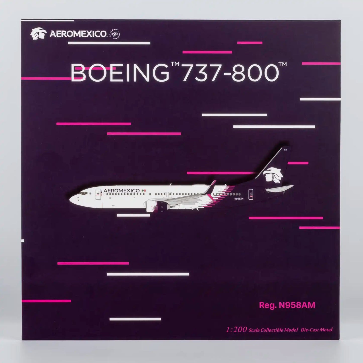 NG Models 1:200 Aeromexico Boeing 737-800 N958AM 08077