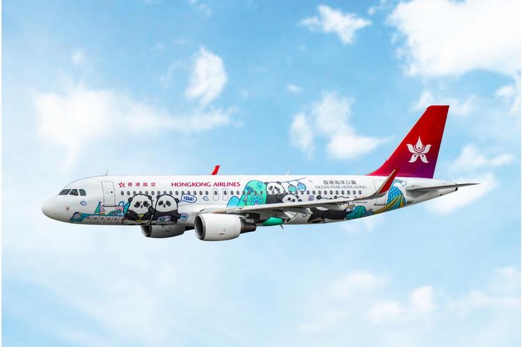 Pre-Order Phoenix Models 1:400 Hong Kong Airlines Airbus A320 B-LPP "Ocean Park Panda Friends" 04689