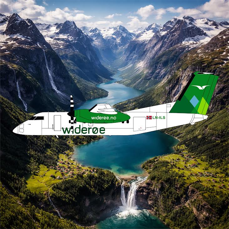 Pre-Order 3DD 1:400 Wideroe DHC Q100 LN-ILS 165