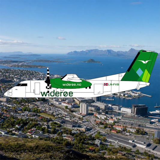 Pre-Order 3DD 1:200 Wideroe DHC Q100 LN-FVB 203