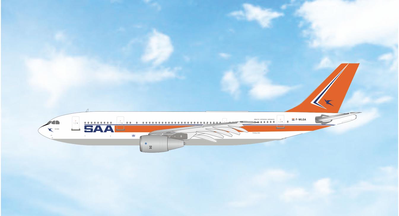 Pre-Order Phoenix Models 1:200 South African Airways (SAA) Airbus A300B2K-3C F-WLGA 12114
