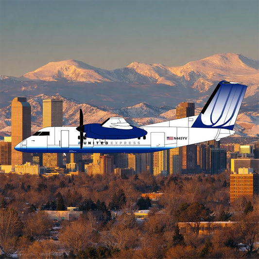 Pre-Order 3D Design Deck 1:400 United Airlines DHC Q200 N445YV "Tulip" 180