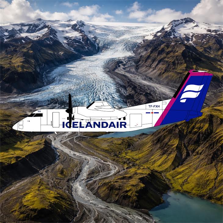 Pre-Order 3DD 1:400 Icelandair DHC Q200 TF-FXH "Pink" 167