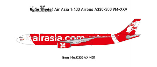 Pre-Order Kylin Models 1:400 Air Asia Airbus A330-300 9M-XXV K333AXM01