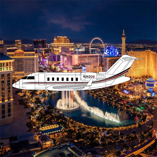 Pre-Order 3D Design Deck 1:400 NetJets Bombardier Challenger 650 N262QS 182