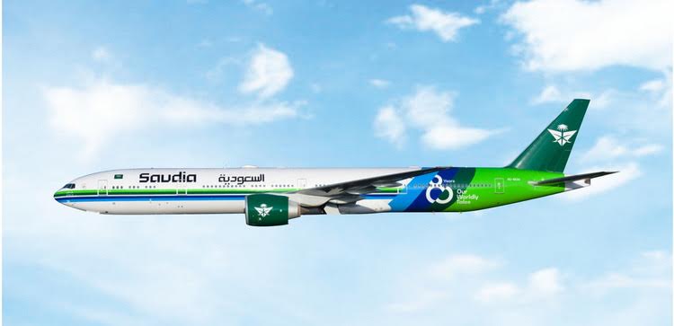 Pre-Order Phoenix Models 1:400 Saudia Boeing 777-300ER HZ-AK36 "80 Years" 12101