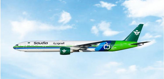 Pre-Order Phoenix Models 1:400 Saudia Boeing 777-300ER HZ-AK36 "80 Years" 12101