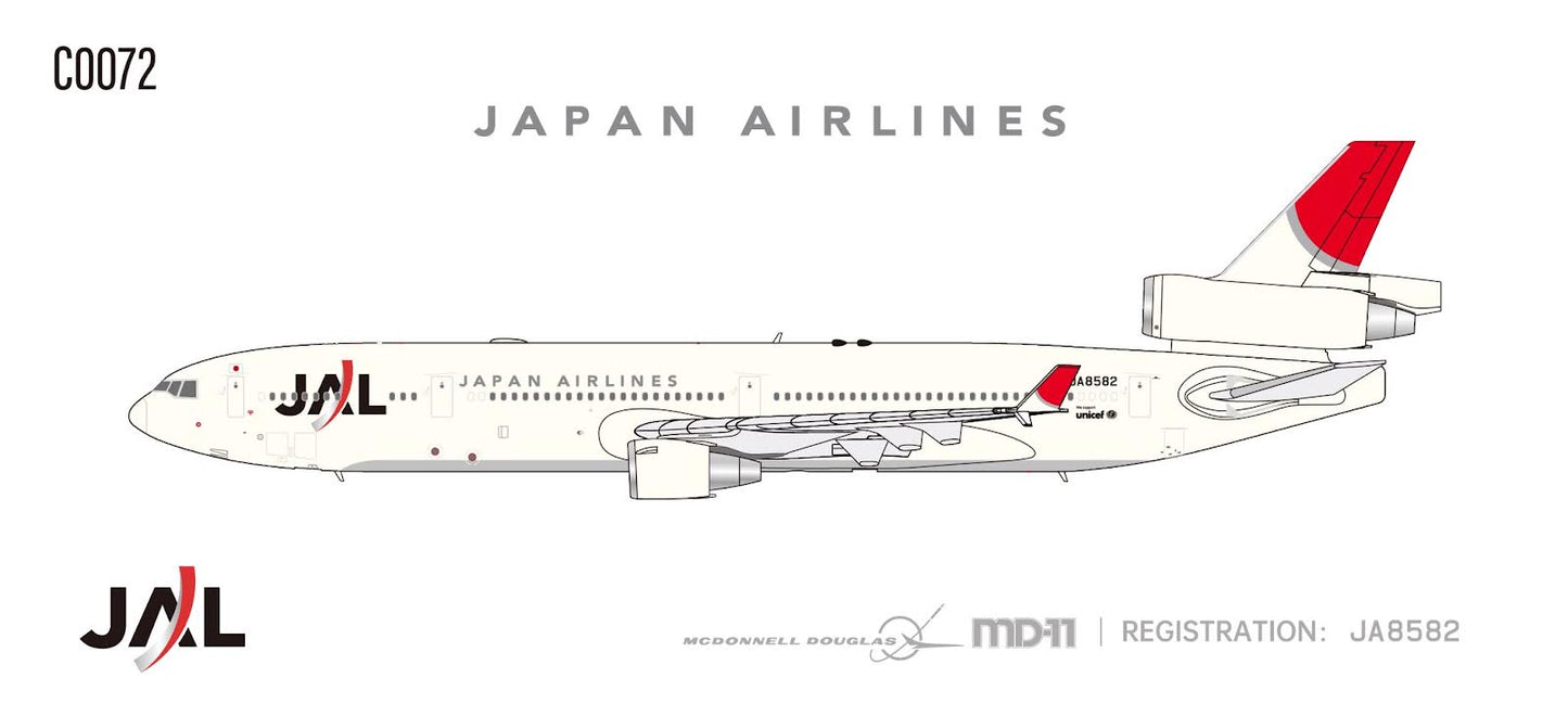 Pre-Order C Model 1:400 Japan Airlines (JAL) McDonnell Douglas MD-11 JA8582 C0072