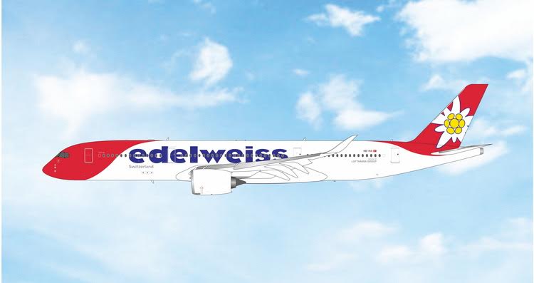 Pre-Order Phoenix Models 1:400 Edelweiss Airbus A350-900 HB-IHA 12097