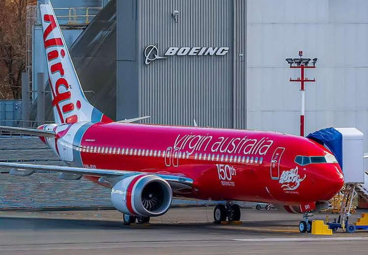 Pre-Order Phoenix Models 1:400 Virgin Australia Boeing 737 MAX 8 VH-8VI "150th Boeing 737" 12095