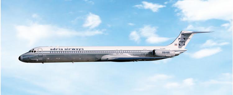 Pre-Order Phoenix Models 1:400 Adria Airways McDonnell Douglas MD-82 YU-ANO 12123