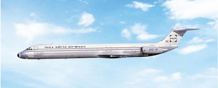 Pre-Order Phoenix Models 1:400 Inex Adria Airways McDonnell Douglas MD-81 YU-AJZ 12122