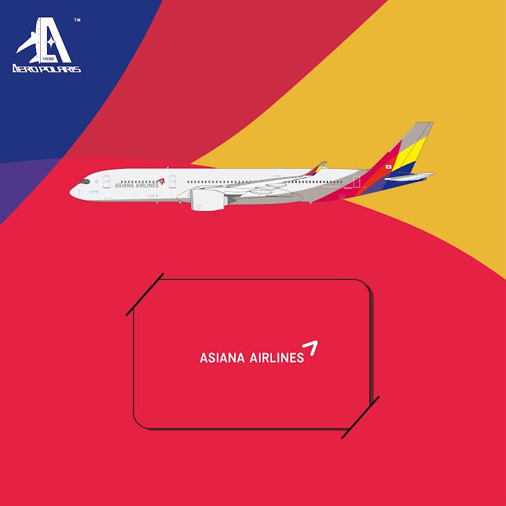 Pre-Order Aero Polaris 1:400 Asiana Airlines Airbus A350-900 HL8383 HA3590007