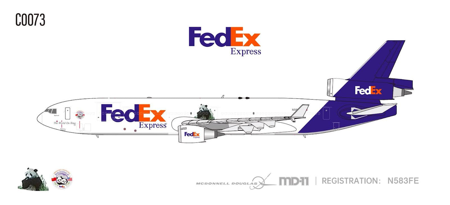 Pre-Order C Model 1:400 FedEx McDonnell Douglas MD-11F N583FE "Panda Express" C0073