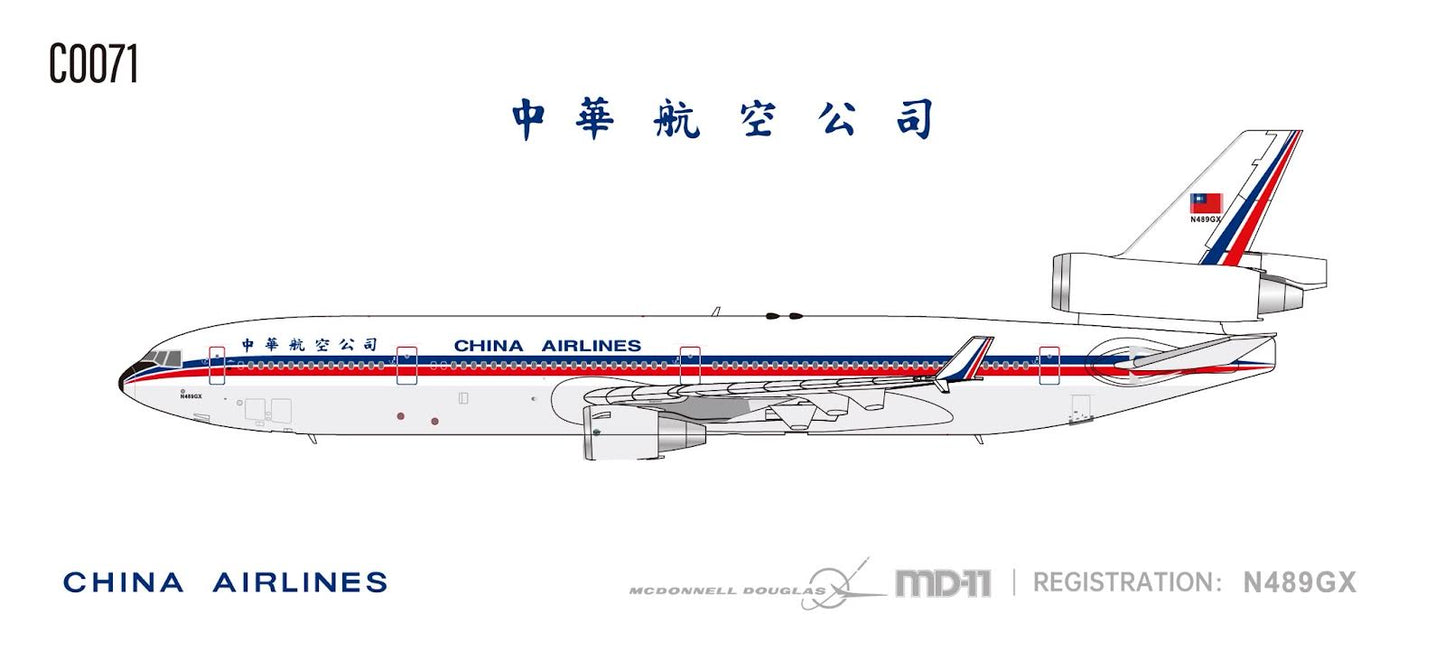 Pre-Order C Model 1:400 China Airlines McDonnell Douglas MD-11 N489GX C0071
