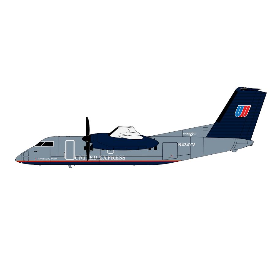 3DD 1:400 United Express DHC Q200 N434YV 173
