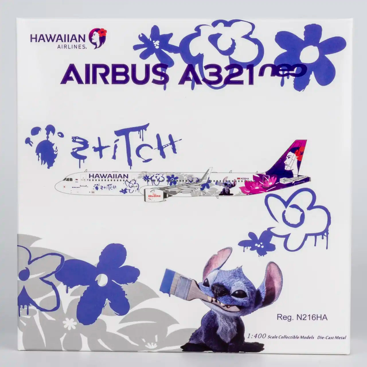 HAWAIIAN AIRLINES A321neo リロアンドスティッチ www.JetCollector.com: Hawaiian Lilo & Stitch A321neo N216HA 1:400