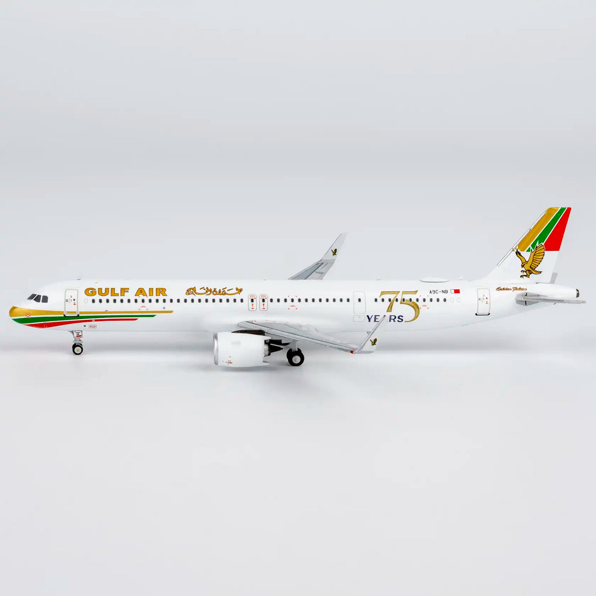 NG Models 1:400 Gulf Air Airbus A321neo A9C-NB "75th" 13145