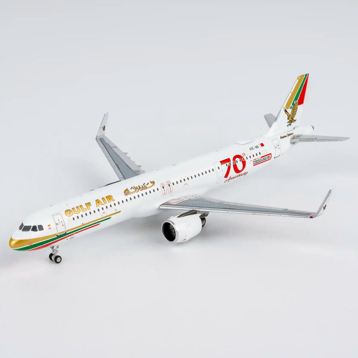 NG Models 1:400 Gulf Air Airbus A321neo A9C-NB "70th" 13146