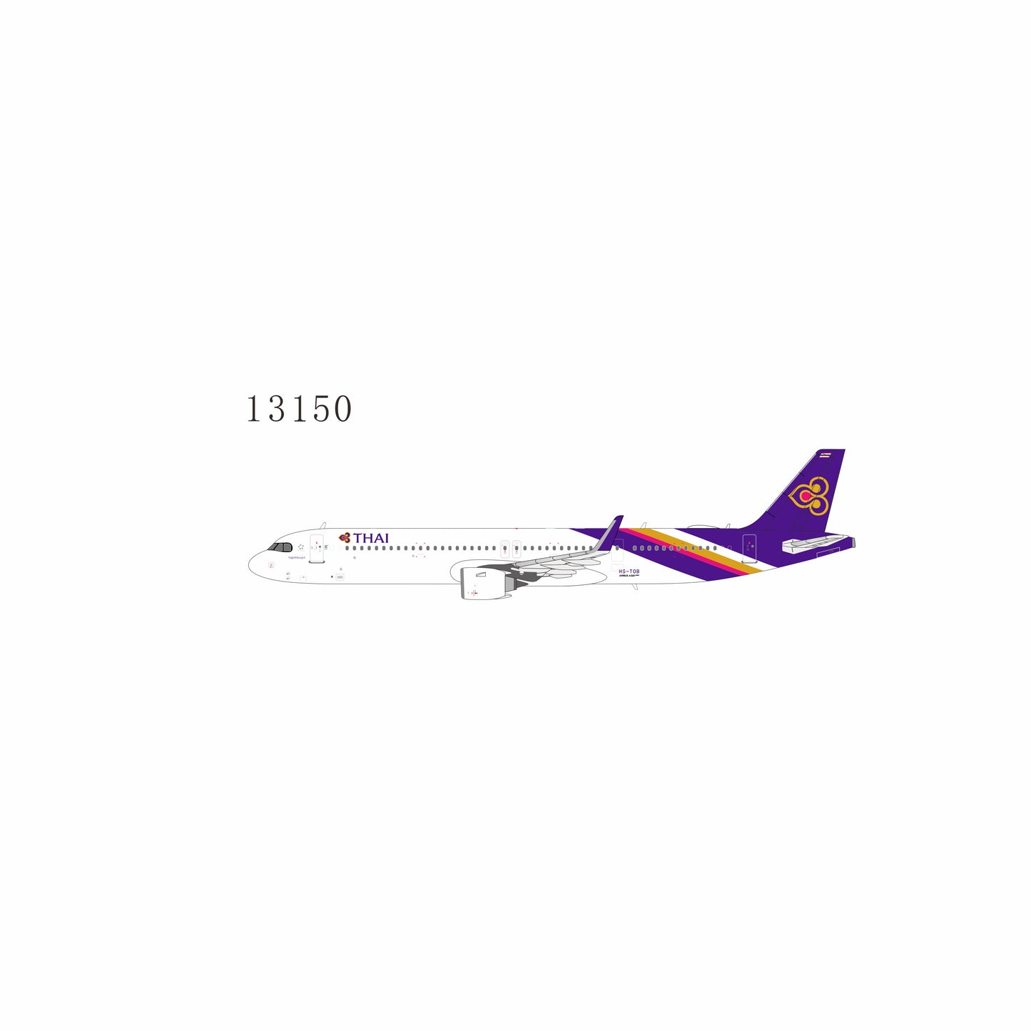 Pre-Order NG Models 1:400 Thai Airways Airbus A321neo HS-TOB 13150