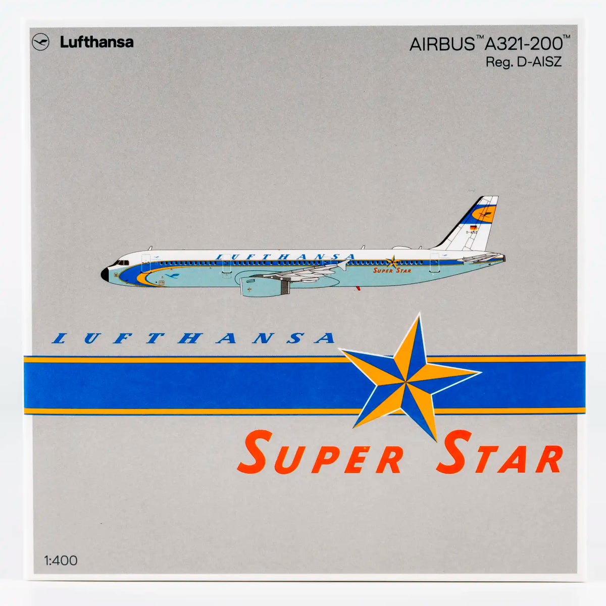 NG Models 1:400 Lufthansa Airbus A321 D-AISZ "Super Star Heritage" 13160