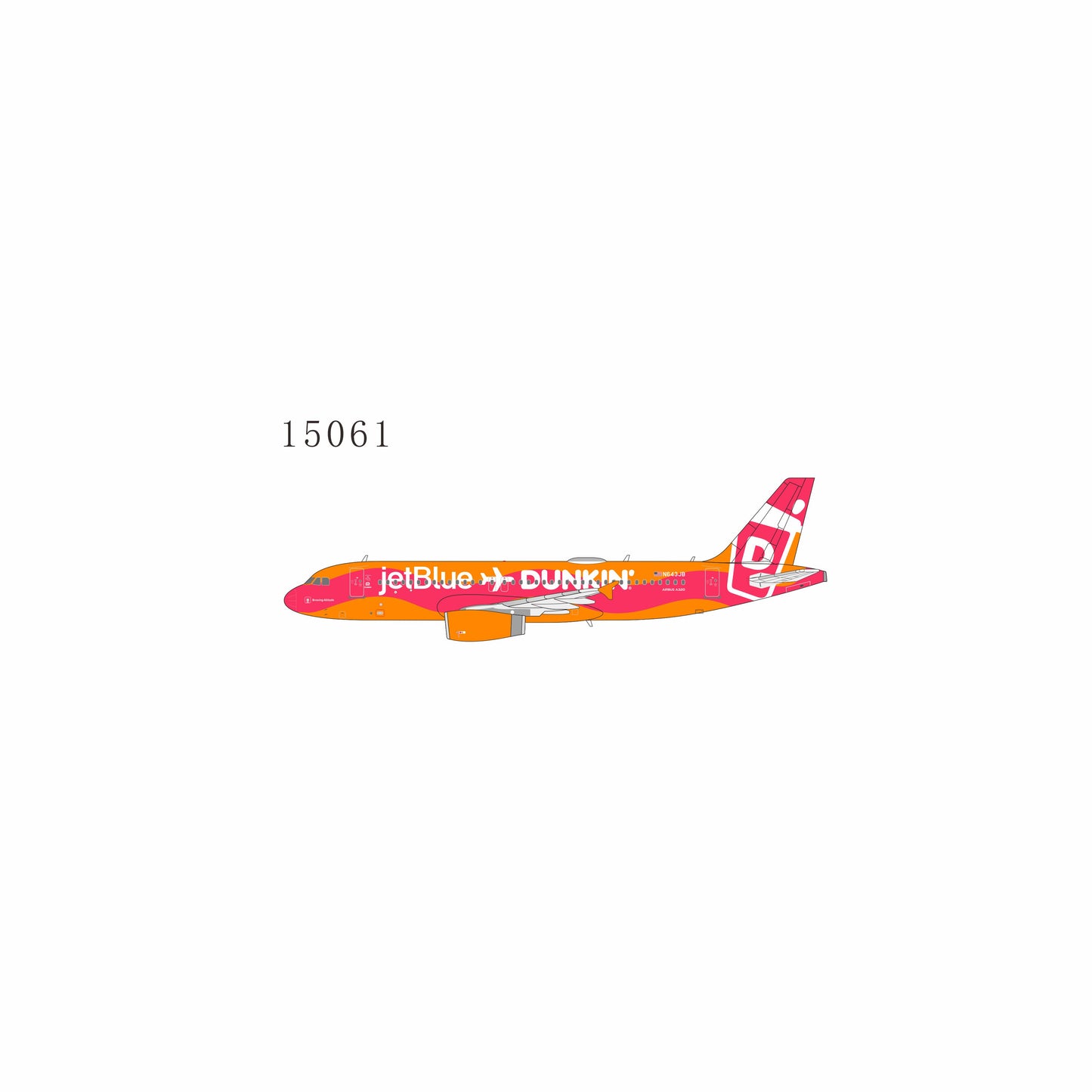 NG Models 1:400 JetBlue Airways Airbus A320 N643JB "Dunkin Donuts" 15061