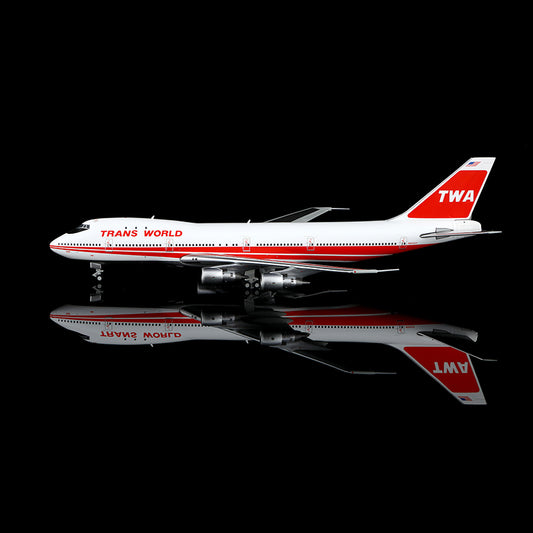 HX Models 1:400 Trans World Airlines (TWA) Boeing 747-100 N93107