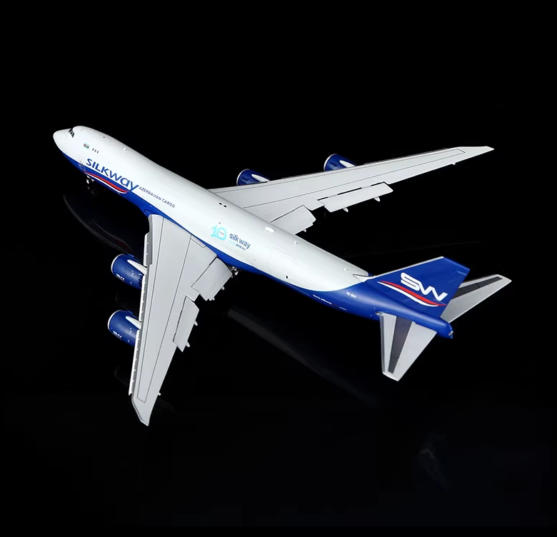 Pre-Order HX Models 1:400 Silk Way West Airlines Boeing 747-8F VQ-BVC