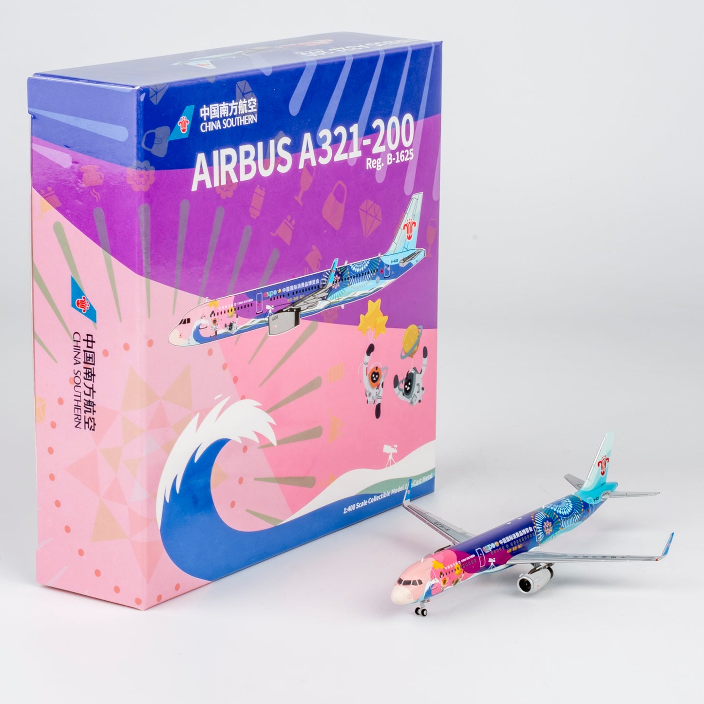 NG Models 1:400 China Southern Airlines Airbus A321 B-1625 "CICP Expo" 24058